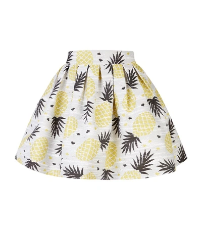 Alice And Olivia Fizer Pineapple Pleated Skirt In Black