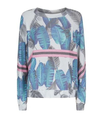 Wildfox Palm Print Sweatshirt In Multi