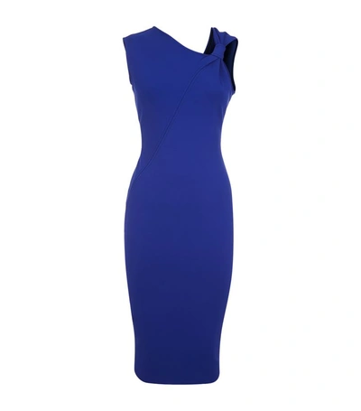 Shop Victoria Beckham Knot Detail Dress In Blue