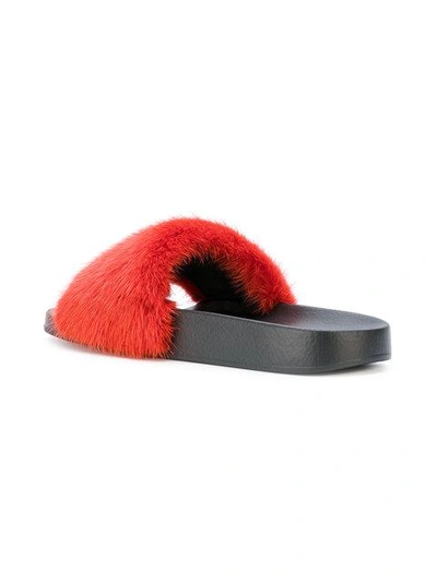 Shop Givenchy Contrast Strap Slides - Red