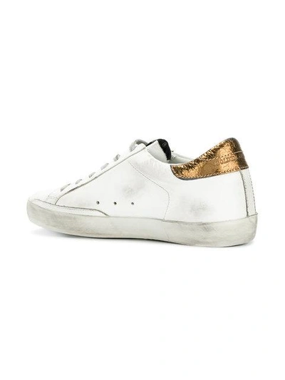 Shop Golden Goose Deluxe Brand White Bronze Superstar Sneakers