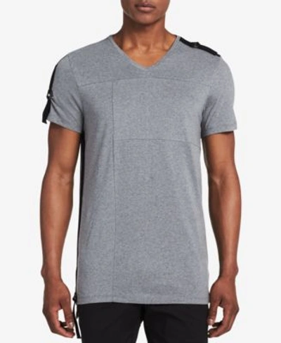 Calvin Klein Men&#039;s Drop-tail V-neck T-shirt  In Gray