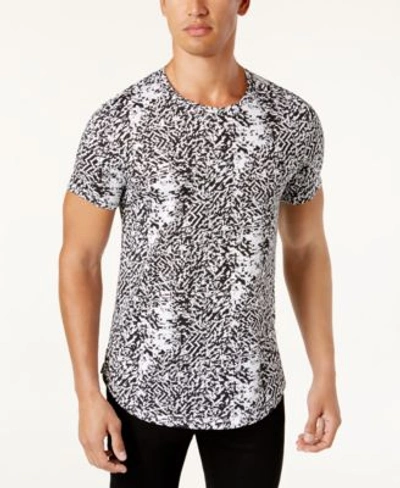 Calvin Klein Men&#039;s Drop-tail Printed T-shirt In Black Combo