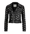 MAJE Star Studded Leather Jacket