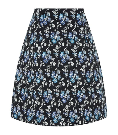 Shop Claudie Pierlot Floral Skirt In Blue