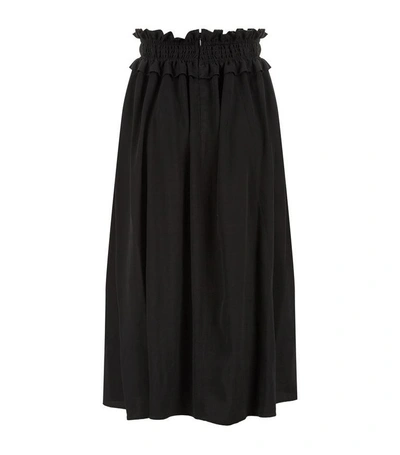 Shop Claudie Pierlot Ruched Waist Midi Skirt In Black