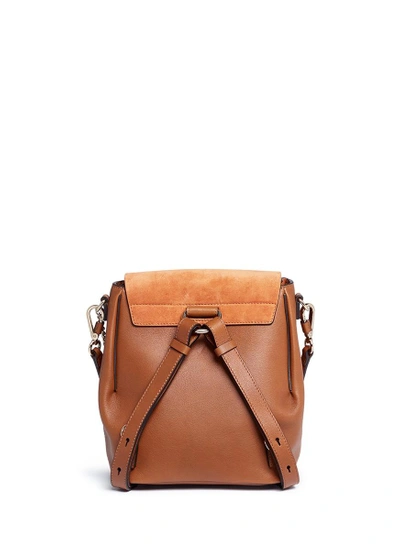 Shop Chloé 'faye' Small Suede Flap Leather Backpack