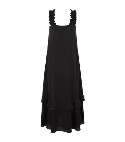 Shop Claudie Pierlot Ruffle Dress In Black