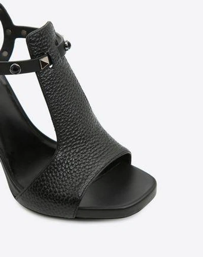 Shop Valentino Rockstud Rolling Noir 105mm Sandal In Black