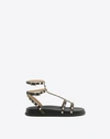 VALENTINO GARAVANI Rockstud Ankle Strap Flat Sandal