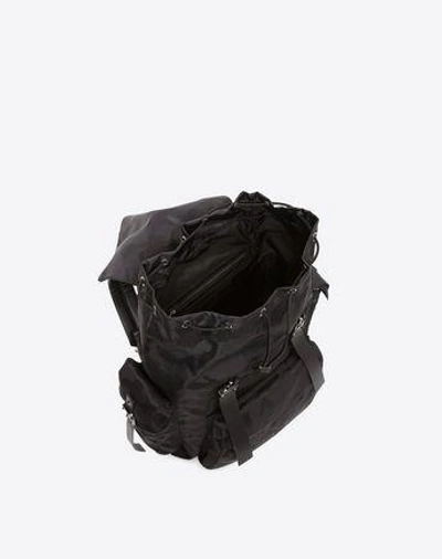 Shop Valentino Nylon Noir Camouflage Backpack In Black