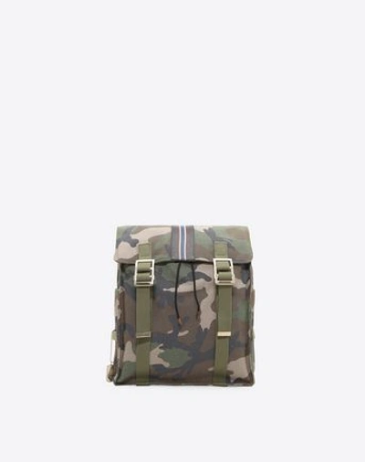Valentino Garavani Id Camouflage Backpack In Military Green