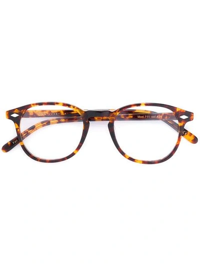 玳瑁纹圆框眼镜