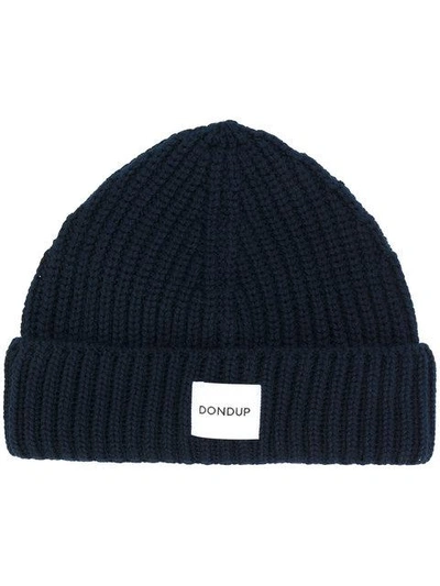 Shop Dondup Logo Patch Knitted Beanie