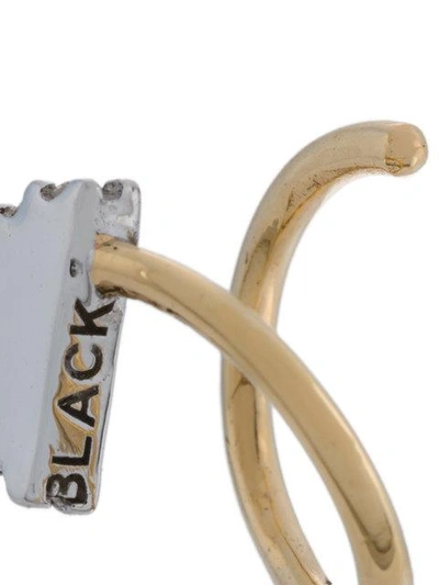 Shop Maria Black 14kt Yellow Gold Lila Blanc Diamond Earring (right) In Metallic