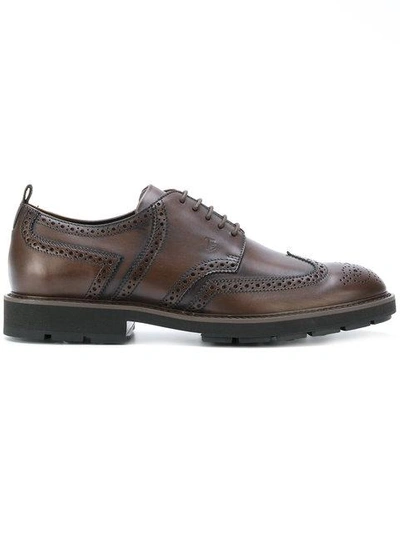 Shop Tod's Brogue Shoes - Brown