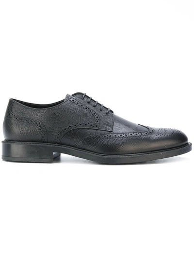 Tod's Black Leather Lace-up