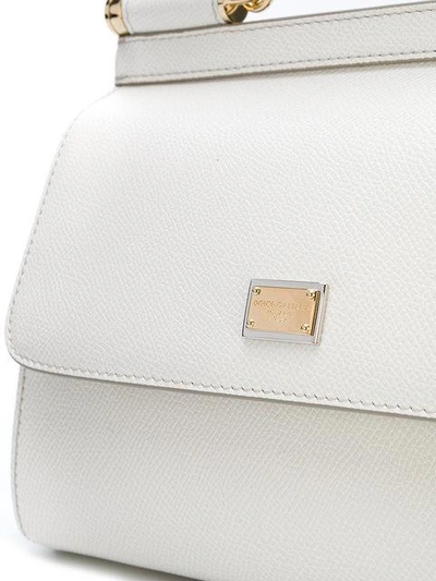 Shop Dolce & Gabbana Small Sicily Shoulder Bag - White