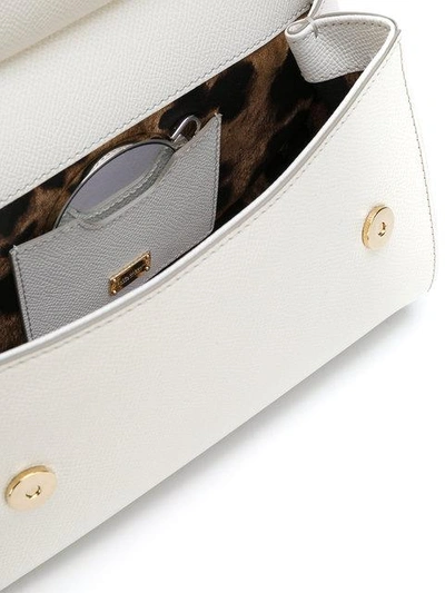 Shop Dolce & Gabbana Small Sicily Shoulder Bag - White