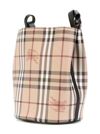 Shop Burberry Checked Tote Bag