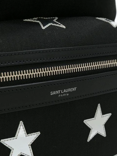 Shop Saint Laurent City Star Patch Backpack In Black