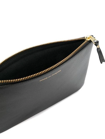 Comme Des Garçons Smooth Leather Clutch In Black