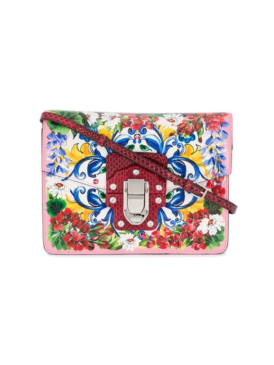 Shop Dolce & Gabbana Floral Print Lucia Shoulder Bag - Multicolour