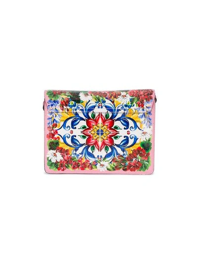 Shop Dolce & Gabbana Floral Print Lucia Shoulder Bag - Multicolour