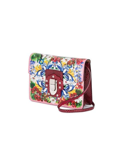 Shop Dolce & Gabbana Floral Print Lucia Shoulder Bag - Multicolour