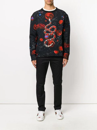 Shop Gucci Bee Embroidered Classic Chinos