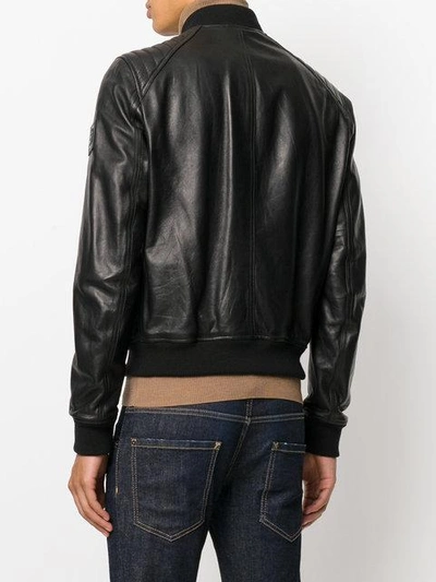 Belstaff Pershall Leather Bomber Jacket In Black | ModeSens