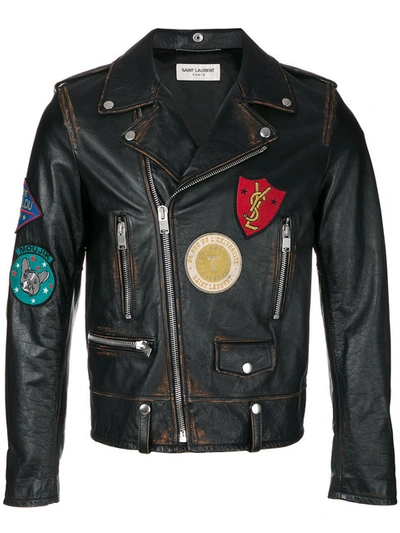 Saint laurent patch jacket sale