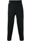 Oamc Zip Tapered-leg Cropped Wool-twill Trousers In Black