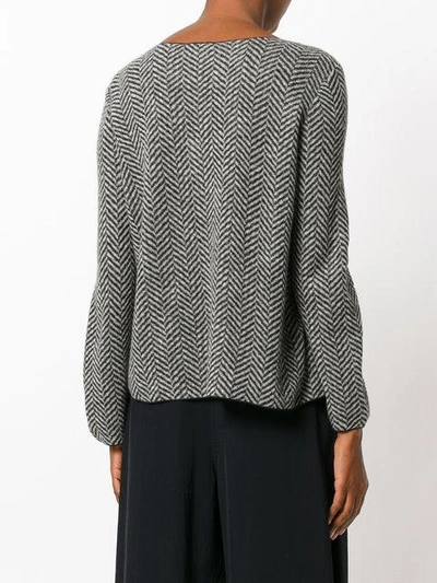 Shop Giorgio Armani Herringbone-effect Printed Sweater