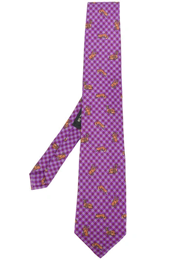 Etro Animal-print Checked Tie