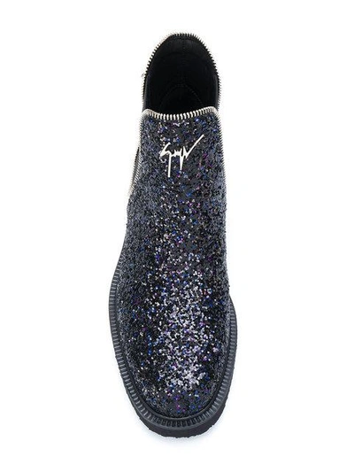 Shop Giuseppe Zanotti Jaky Glitter Chelsea Boots