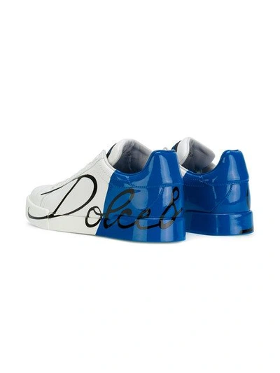 Shop Dolce & Gabbana Logo Print Sneakers In White
