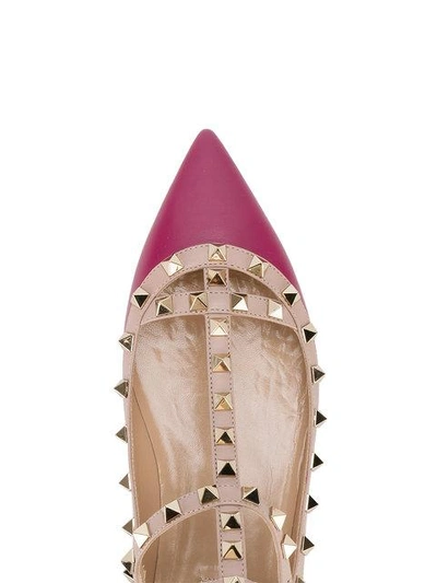 Shop Valentino Garavani Rockstud Ballerinas - Pink