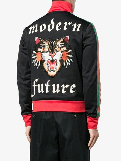 Shop Gucci 'modern Future' Track Jacket In Blue