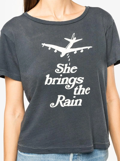 Shop Re/done She Brings The Rain Printed T-shirt In Black