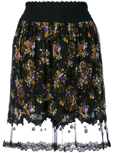 Shop Coach Floral-print Skirt