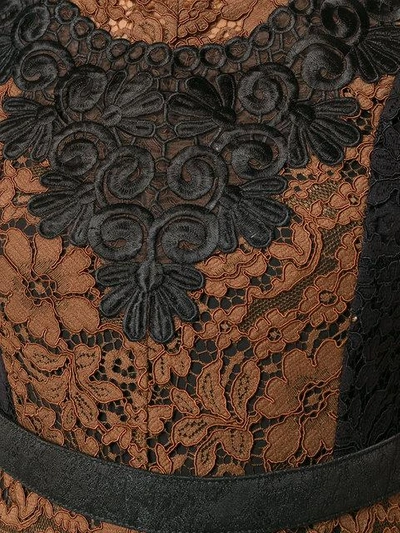 Shop Antonio Marras Contrasting Lace Panel Dress - Multicolour