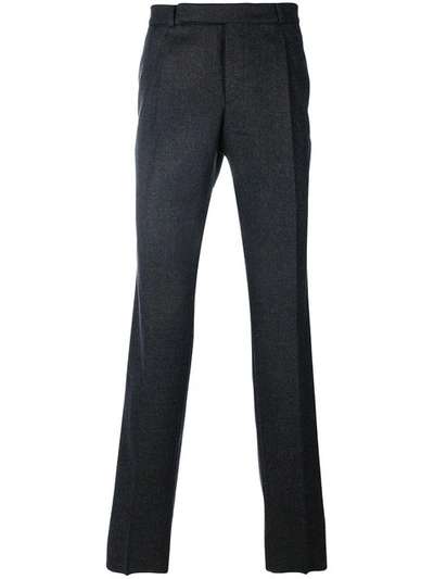 Shop Saint Laurent Straight-leg Trousers - Grey