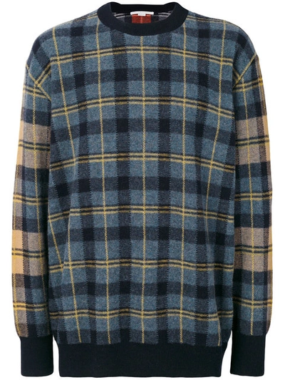 Shop Stella Mccartney Plaid Sweater In Blue