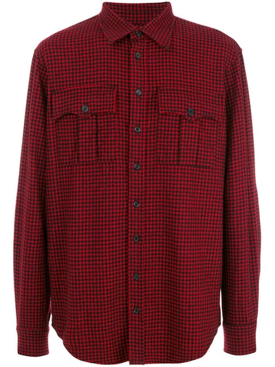 Dsquared2 Red & Black Check Canada Hiking Shirt In Rosso Nero