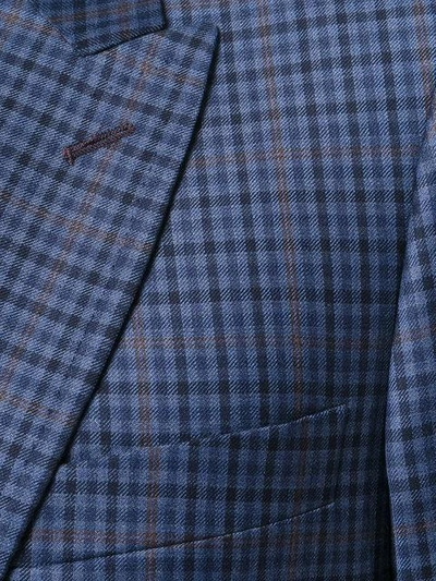 Shop Paul Smith Checked Suit In Blue