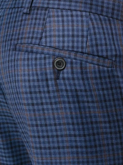 Shop Paul Smith Checked Suit In Blue