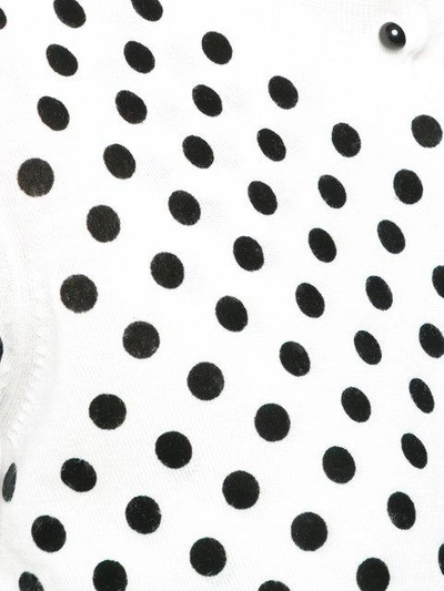 Shop Marc Jacobs Polka Dot Cropped Sleeve Cardigan