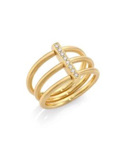 Shop Carelle Moderne Diamond & 18k Yellow Gold Trio Ring