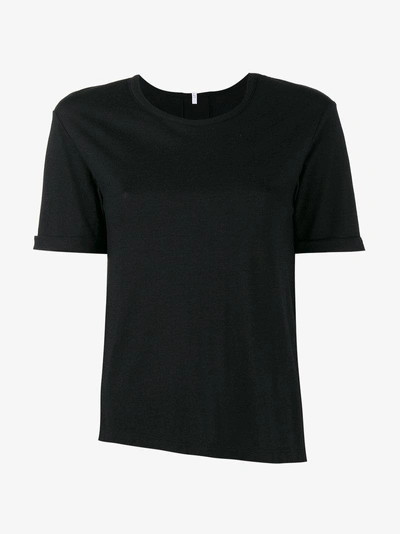 Shop Lot78 Black Cashmere Blend Side Split T Shirt